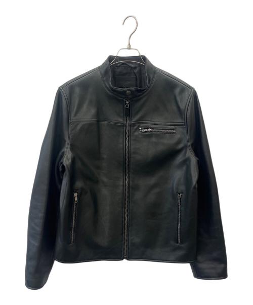 COACH（コーチ）COACH (コーチ) COACH　シングルライダースジャケット ブラック サイズ:Mの古着・服飾アイテム