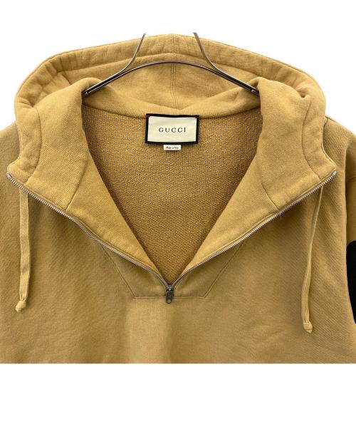 GUCCI（グッチ）GUCCI (グッチ) GUCCI  ハーフジップパーカー ベージュ サイズ:Lの古着・服飾アイテム