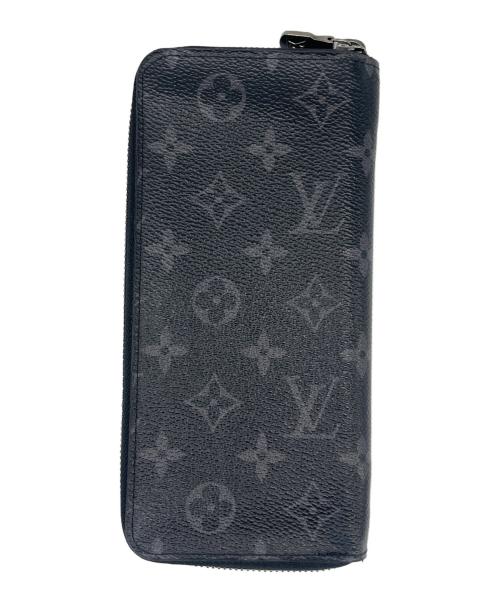 LOUIS VUITTON（ルイ ヴィトン）LOUIS VUITTON (ルイ ヴィトン) LOUIS VUITTON　モノグラム・エクリプス　ジッピーウォレット・ヴェルティカル ブラック×グレーの古着・服飾アイテム