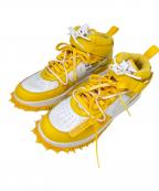 NIKE×OFFWHITEナイキ×オフホワイト）の古着「NIKE× OFFWHITE Air Force 1 Mid SP LTHR  ハイカットスニーカー」｜ホワイト×イエロー