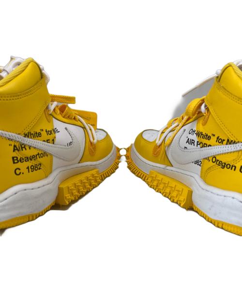 NIKE（ナイキ）NIKE (ナイキ) OFFWHITE (オフホワイト) NIKE× OFFWHITE Air Force 1 Mid SP LTHR  ハイカットスニーカー ホワイト×イエロー サイズ:28.5の古着・服飾アイテム