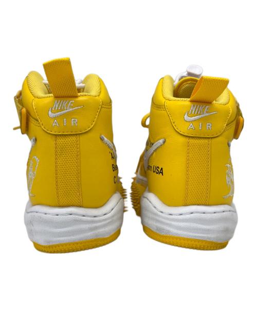 NIKE（ナイキ）NIKE (ナイキ) OFFWHITE (オフホワイト) NIKE× OFFWHITE Air Force 1 Mid SP LTHR  ハイカットスニーカー ホワイト×イエロー サイズ:28.5の古着・服飾アイテム