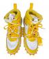 NIKE (ナイキ) OFFWHITE (オフホワイト) NIKE× OFFWHITE Air Force 1 Mid SP LTHR  ハイカットスニーカー ホワイト×イエロー サイズ:28.5：12000円