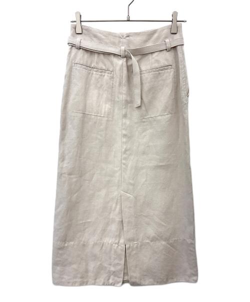 ebure（エブール）ebure (エブール) EBURE　ベルテッドタイトスカート アイボリー サイズ:36の古着・服飾アイテム