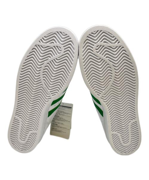 adidas（アディダス）adidas (アディダス) NIGO SUPERSTAR NIGO BEAR　ローカットスニーカー ホワイト×グリーン サイズ:26.5の古着・服飾アイテム