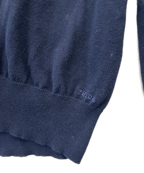 PRADA（プラダ）PRADA (プラダ) PRADA　薄手ニット ネイビー サイズ:46の古着・服飾アイテム