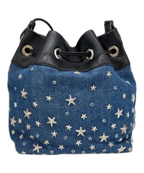 JIMMY CHOO（ジミーチュウ）JIMMY CHOO (ジミーチュウ) JIMMY CHOO　ショルダーバッグ ブラック×ブルーの古着・服飾アイテム