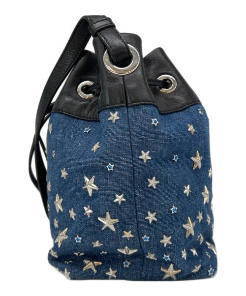 JIMMY CHOO（ジミーチュウ）JIMMY CHOO (ジミーチュウ) JIMMY CHOO　ショルダーバッグ ブラック×ブルーの古着・服飾アイテム