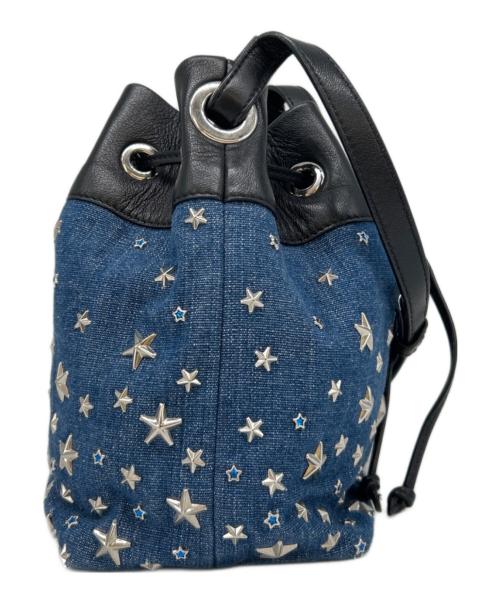 JIMMY CHOO（ジミーチュウ）JIMMY CHOO (ジミーチュウ) JIMMY CHOO　ショルダーバッグ ブラック×ブルーの古着・服飾アイテム
