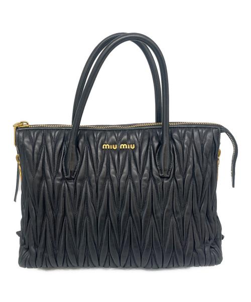 MIU MIU（ミュウミュウ）MIU MIU (ミュウミュウ) MIU MIU　マテラッセ　ハンドバッグ ブラックの古着・服飾アイテム