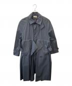 BALENCIAGAバレンシアガ）の古着「BALENCIAGA　ランウェイトレンチコート」｜ブラック