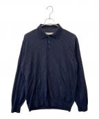 Maison Margielaメゾンマルジェラ）の古着「Maison Margiela　ニットポロシャツ」｜ネイビー