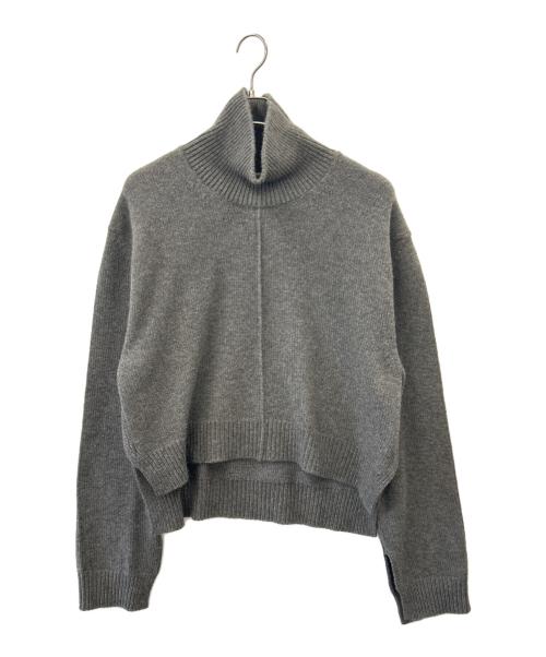 CELINE（セリーヌ）CELINE (セリーヌ) CELINE　カシミヤ混ウール タートルネック チェンキーニット グレー サイズ:Lの古着・服飾アイテム