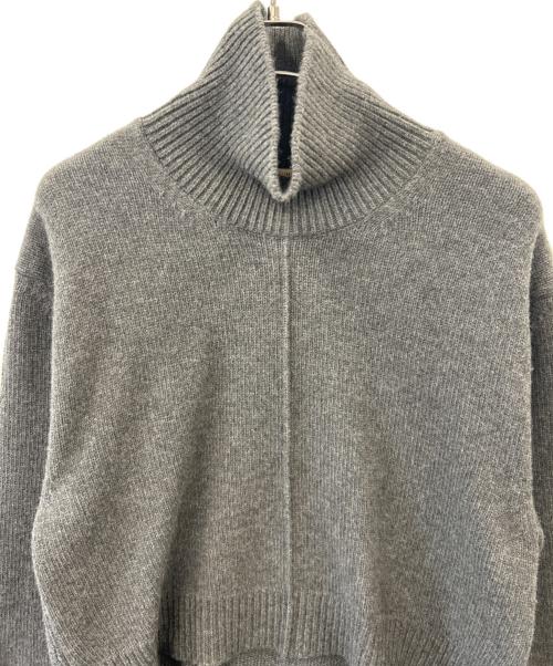 CELINE（セリーヌ）CELINE (セリーヌ) CELINE　カシミヤ混ウール タートルネック チェンキーニット グレー サイズ:Lの古着・服飾アイテム