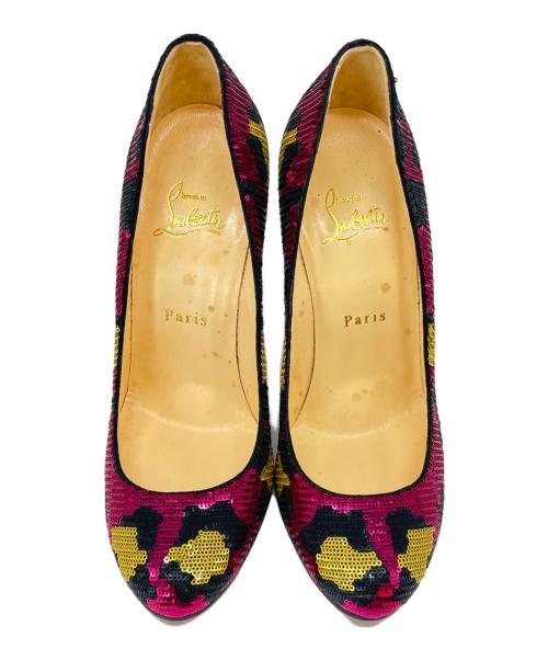 Christian Louboutin（クリスチャン・ルブタン）Christian Louboutin (クリスチャン・ルブタン) Christian Louboutin　パンプス ブラック×ピンク サイズ:37 2/1の古着・服飾アイテム