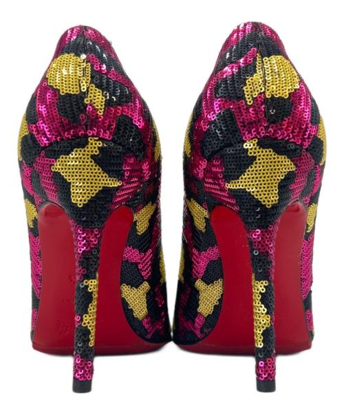 Christian Louboutin（クリスチャン・ルブタン）Christian Louboutin (クリスチャン・ルブタン) Christian Louboutin　パンプス ブラック×ピンク サイズ:37 2/1の古着・服飾アイテム