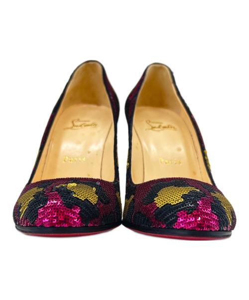 Christian Louboutin（クリスチャン・ルブタン）Christian Louboutin (クリスチャン・ルブタン) Christian Louboutin　パンプス ブラック×ピンク サイズ:37 2/1の古着・服飾アイテム