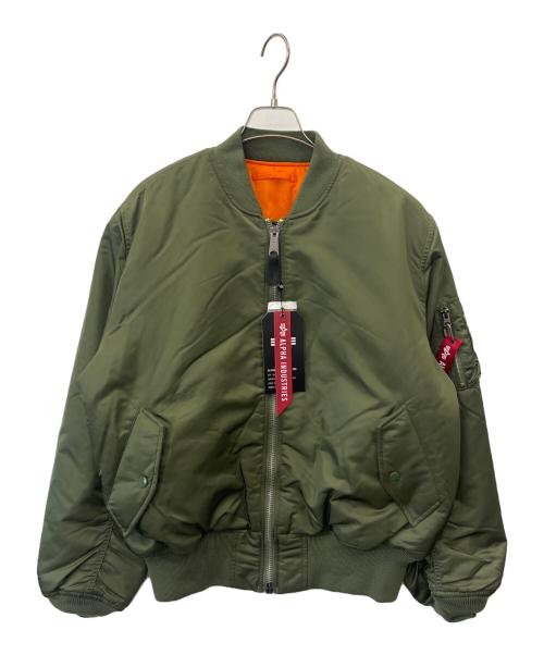 ALPHA（アルファ）ALPHA (アルファ) ALPHA 　MA-1 フライト ジャケット セージ サイズ:Lの古着・服飾アイテム