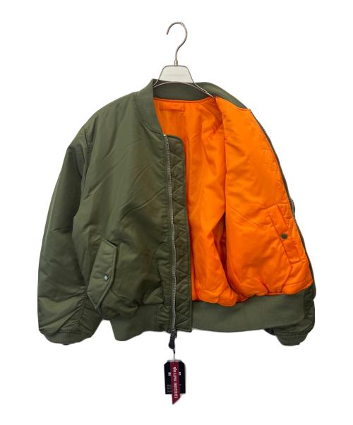 ALPHA（アルファ）ALPHA (アルファ) ALPHA 　MA-1 フライト ジャケット セージ サイズ:Lの古着・服飾アイテム