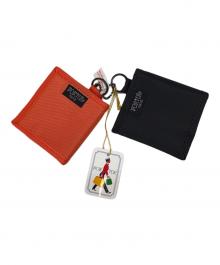 PORTER（ポーター）の古着「PORTER　LOVE&PORTER　コインケース」｜ブラック×レッド