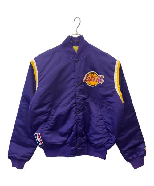 NBA（エヌビーエー）NBA (エヌビーエー) STARTER (スターター) NBA × STARTER LAレイカーズ スタジャン パープル サイズ:XLの古着・服飾アイテム
