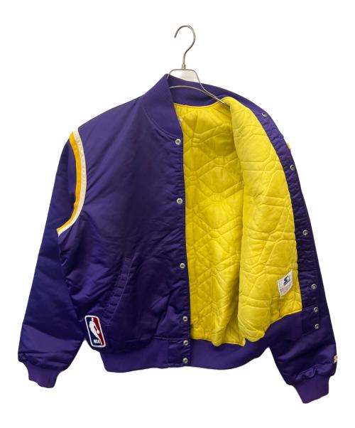 NBA（エヌビーエー）NBA (エヌビーエー) STARTER (スターター) NBA × STARTER LAレイカーズ スタジャン パープル サイズ:XLの古着・服飾アイテム