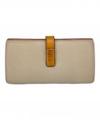 LOEWEロエベ）の古着「LOEWE　バーティカルウォレット　長財布」｜ベージュ