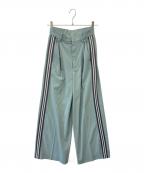 MAISON SPECIALメゾンスペシャル）の古着「MAISON SPECIAL　Worsted Side Line Pants」｜グリーン