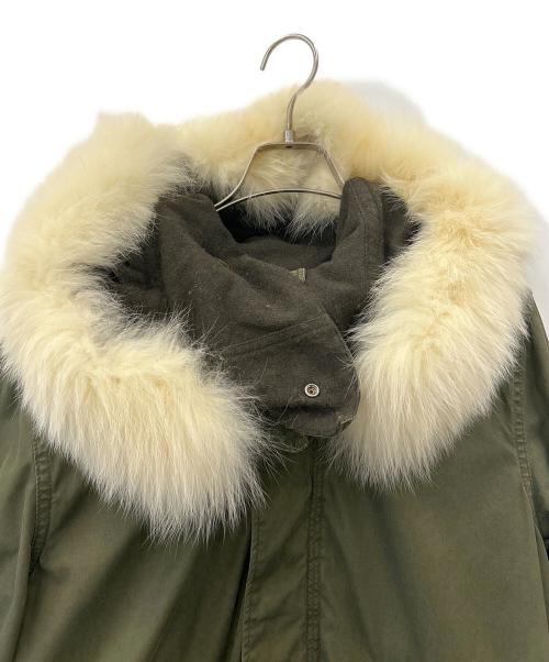 green（グリーン）green (グリーン) ライナー付モッズコート カーキ サイズ:3Lの古着・服飾アイテム