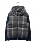 BLACK LABEL CRESTBRIDGEブラックレーベル クレストブリッジ）の古着「BLACK LABEL CRESTBRIDGE　切替中綿ジャケット」｜グレー×ブラック