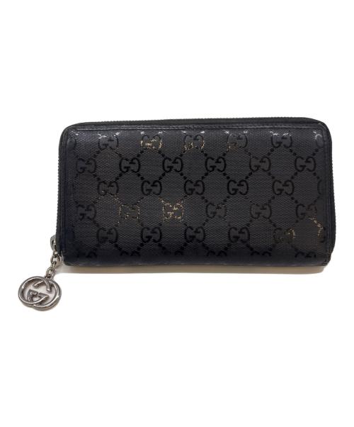 GUCCI（グッチ）GUCCI (グッチ) GUCCI　GGインプリメ　長財布 ブラックの古着・服飾アイテム