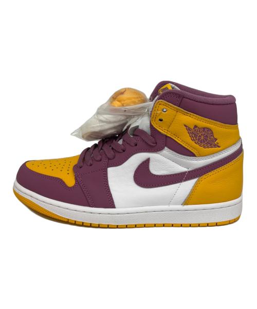 NIKE（ナイキ）NIKE (ナイキ) NIKE  AIR JORDAN 1 RETRO HIGH OG イエロー×パープル サイズ:26.5の古着・服飾アイテム