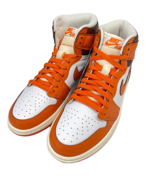 NIKE（ナイキ）NIKE (ナイキ) NIKE　WMNS AIR JORDAN 1 RETRO HIGH OG オレンジ×ホワイト サイズ:27.0の古着・服飾アイテム