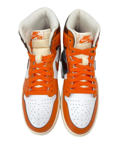NIKE（ナイキ）NIKE (ナイキ) NIKE　WMNS AIR JORDAN 1 RETRO HIGH OG オレンジ×ホワイト サイズ:27.0の古着・服飾アイテム