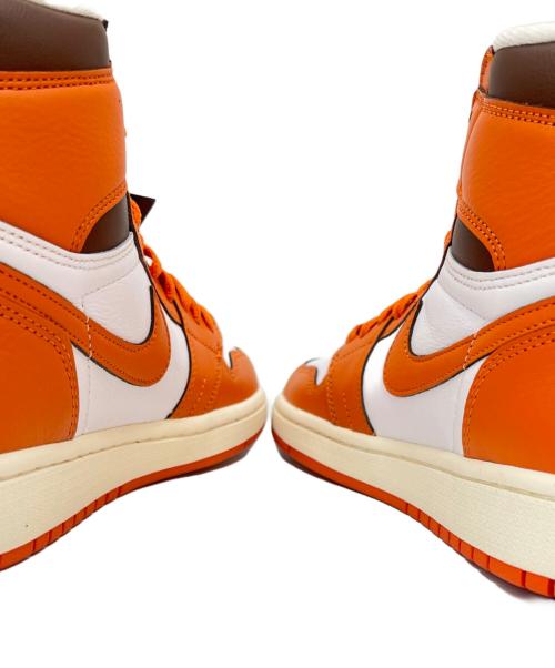 NIKE（ナイキ）NIKE (ナイキ) NIKE　WMNS AIR JORDAN 1 RETRO HIGH OG オレンジ×ホワイト サイズ:27.0の古着・服飾アイテム