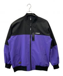 SILAS（サイラス）の古着「SILAS　ボマージャケット」｜ブラック×パープル