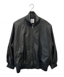 Lui's（ルイス）の古着「Lui's　エコレザーブルゾン」｜ブラック