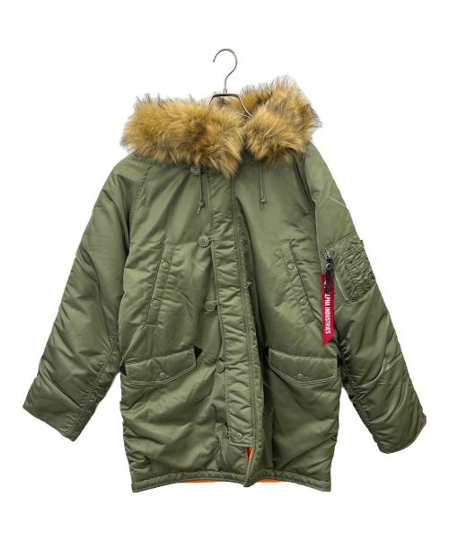 ALPHA INDUSTRIES（アルファインダストリーズ）ALPHA INDUSTRIES (アルファインダストリーズ) N-3Bフライトジャケット オリーブ サイズ:XLの古着・服飾アイテム