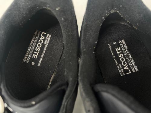 LACOSTE（ラコステ）LACOSTE (ラコステ) LACOSTE　ELITE ACTIVE 223　ローカットスニーカー ブラック×ネイビー サイズ:UK9の古着・服飾アイテム