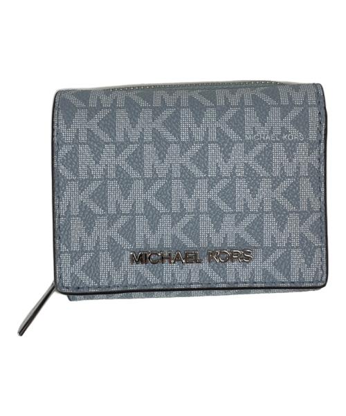 MICHAEL KORS（マイケル・コース）MICHAEL KORS (マイケル・コース) MICHAEL KORS 　3つ折り財布 ブルーの古着・服飾アイテム