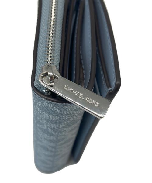 MICHAEL KORS（マイケル・コース）MICHAEL KORS (マイケル・コース) MICHAEL KORS 　3つ折り財布 ブルーの古着・服飾アイテム