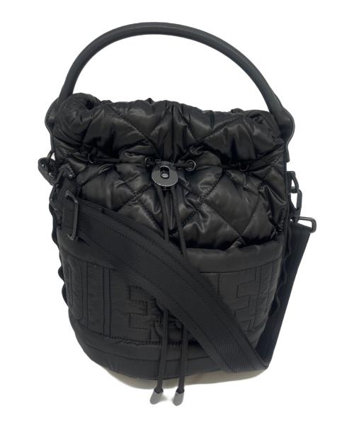 DIESEL（ディーゼル）DIESEL (ディーゼル) DIESEL NYDUVET BUCKET　キルティング2WAYショルダーバッグ ブラックの古着・服飾アイテム