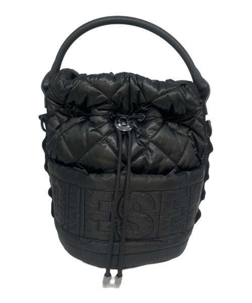 DIESEL（ディーゼル）DIESEL (ディーゼル) DIESEL NYDUVET BUCKET　キルティング2WAYショルダーバッグ ブラックの古着・服飾アイテム