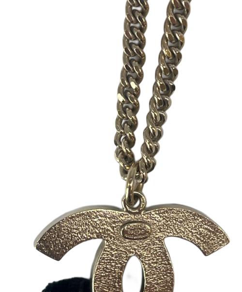 CHANEL（シャネル）CHANEL (シャネル) CHANEL　ココマークリボンネックレス ブラック×ゴールドの古着・服飾アイテム