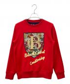 BLACK LABEL CRESTBRIDGEブラックレーベル クレストブリッジ）の古着「BLACK LABEL CRESTBRIDGE　クルーネックスウェット」｜レッド