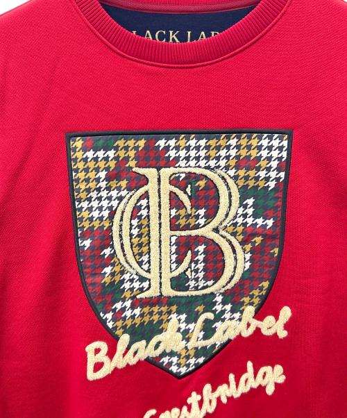 BLACK LABEL CRESTBRIDGE（ブラックレーベル クレストブリッジ）BLACK LABEL CRESTBRIDGE (ブラックレーベル クレストブリッジ) BLACK LABEL CRESTBRIDGE　クルーネックスウェット レッド サイズ:２の古着・服飾アイテム