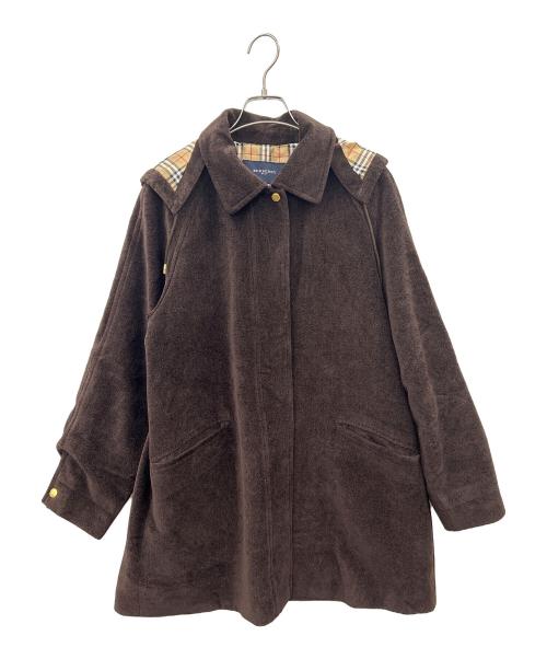 BURBERRY GOLF（バーバリーゴルフ）BURBERRY GOLF (バーバリーゴルフ) フード付きステンカラーコート ブラウン サイズ:Lの古着・服飾アイテム