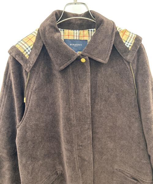 BURBERRY GOLF（バーバリーゴルフ）BURBERRY GOLF (バーバリーゴルフ) フード付きステンカラーコート ブラウン サイズ:Lの古着・服飾アイテム