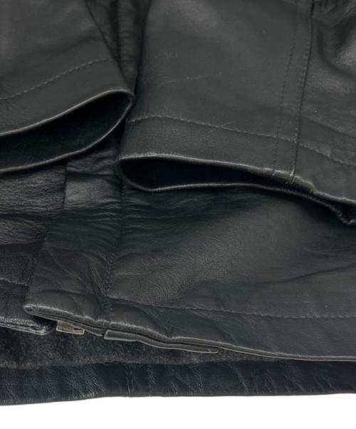BARNEYS NEWYORK（バーニーズ・ニューヨーク）BARNEYS NEWYORK (バーニーズ・ニューヨーク) BARNEYS NEWYORK  レザージャケット ブラック サイズ:Sの古着・服飾アイテム