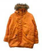 ALPHAアルファ）の古着「ALPHA 　N-3Bジャケット」｜オレンジ